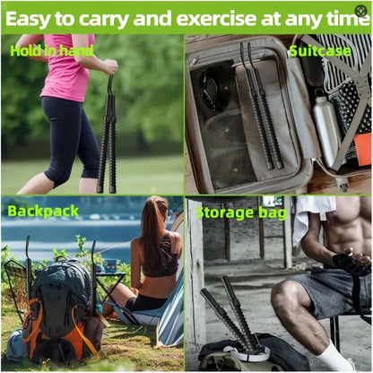 Strength Training Bar Ergonomic Fitness Grip Bar Biceps Triceps Strengthener Spring Arm Strength Expander Arm Muscle Trainer