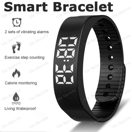 Smart Bracelet Fitness Tracker Step Counter & Sleep Monitor Activity Tracker Pedometer Calorie Counter Alarms Men Women 55020FUD