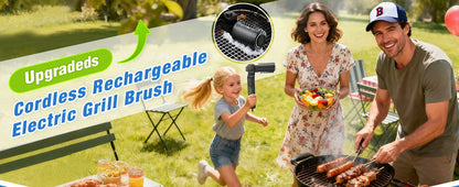 Electric BBQ Grill Brush with 3-Speed Settings