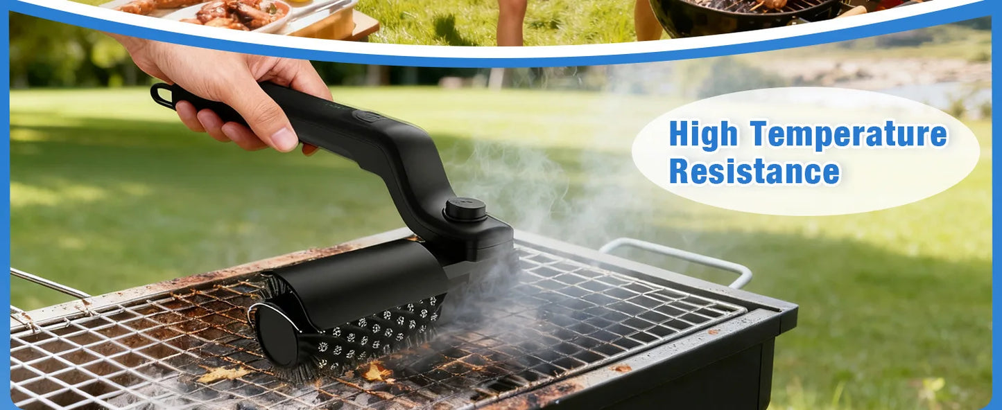 Electric BBQ Grill Brush with 3-Speed Settings